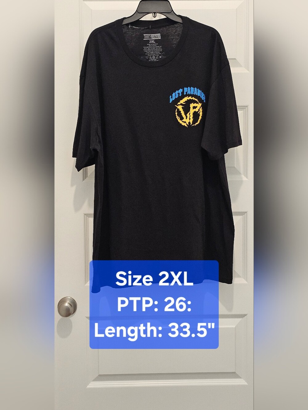 NWOT Thirty Single Lost Paradise Graphic Tee Black 2XL